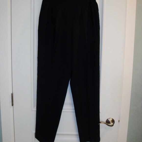 Prive New York Vintage Womens Back Zip Front Pleated Pants Black Size 8 - Picture 8 of 8